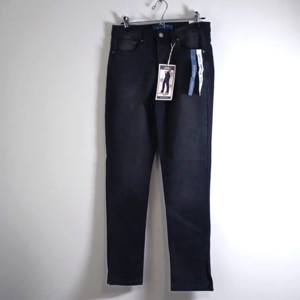Size 5 faded black jeans "Comfort Stretch, Slim Through Hips" denim pants Basic_2
